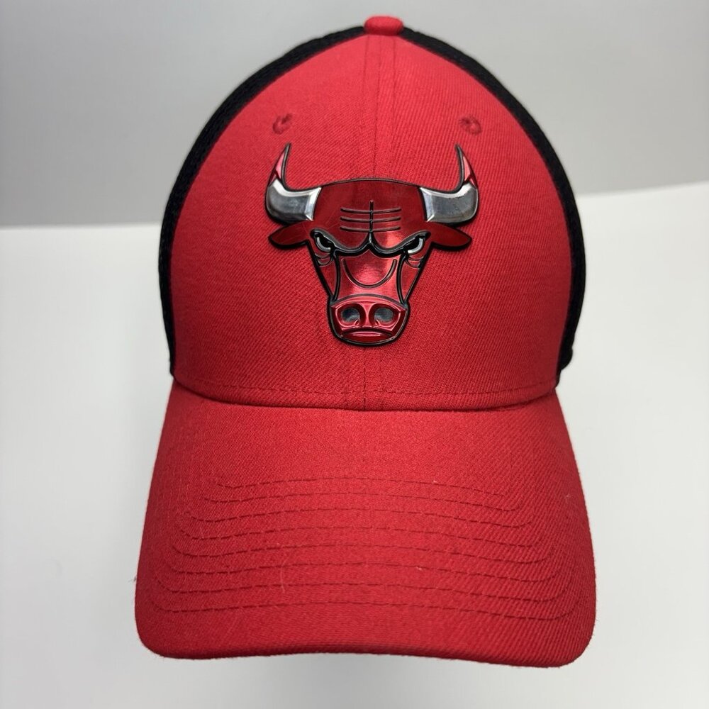 Men's Chicago Bulls New Era‎ Red/Black On-Court 39THIRTY Flex Hat NBA M/L